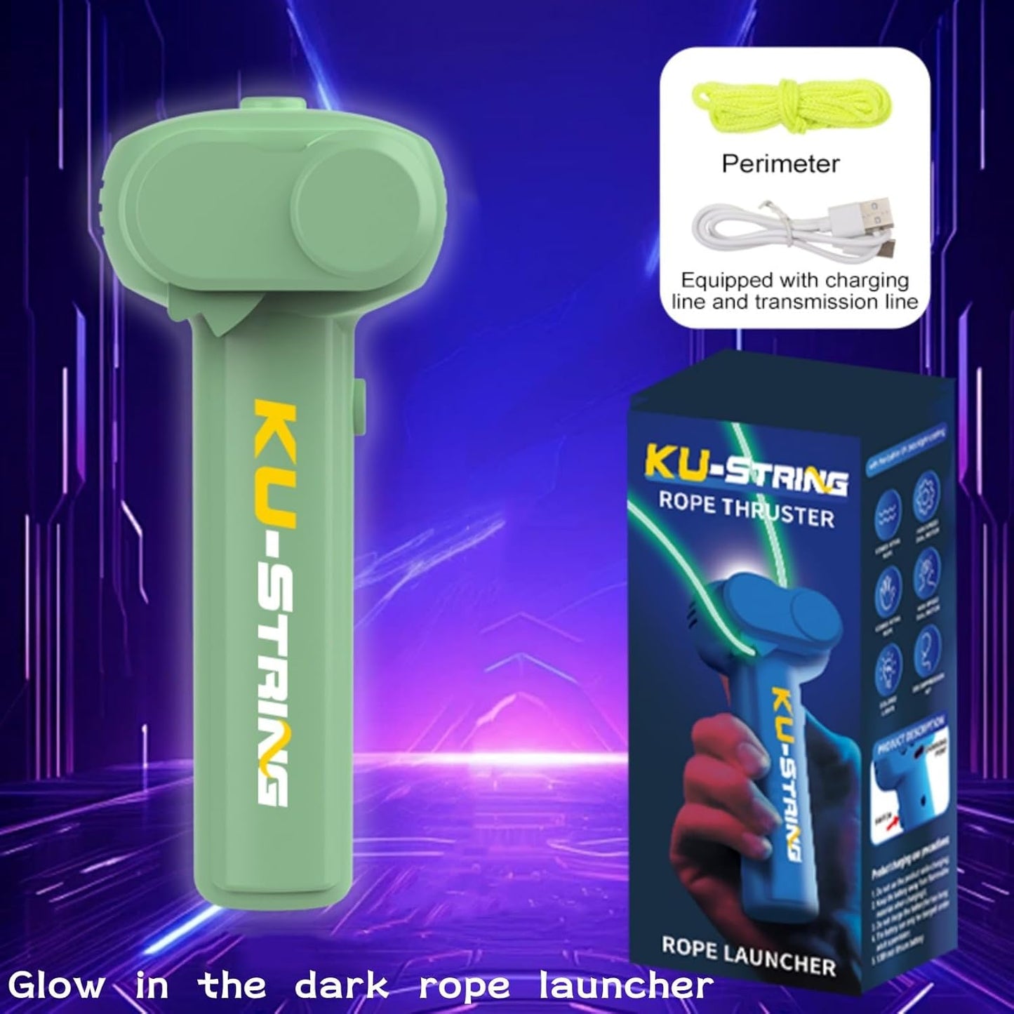 Tirador de cuerda desestresante con luz