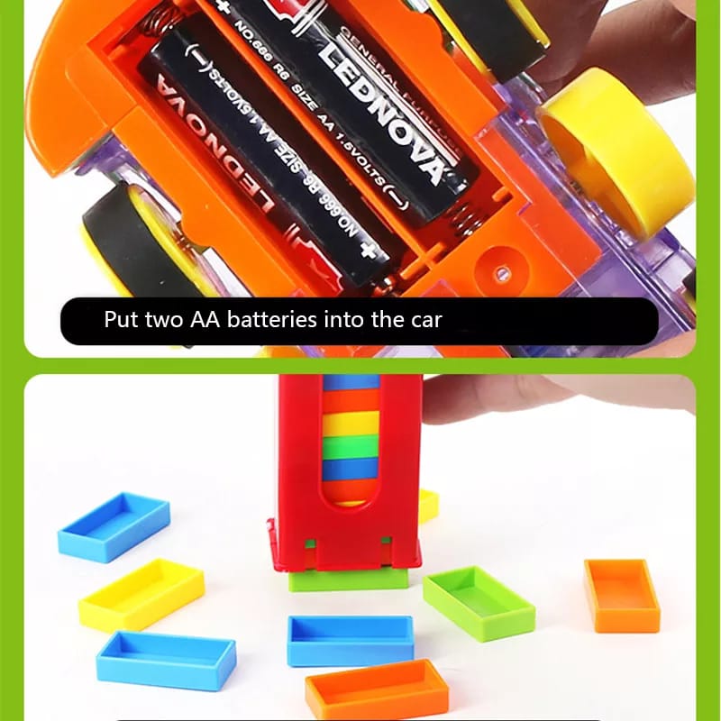 Juguete tren fichas domino juego bloques