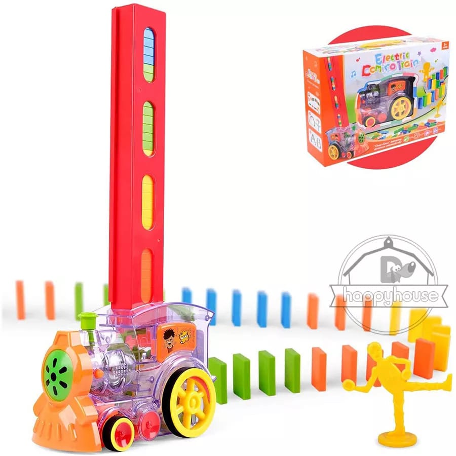 Juguete tren fichas domino juego bloques