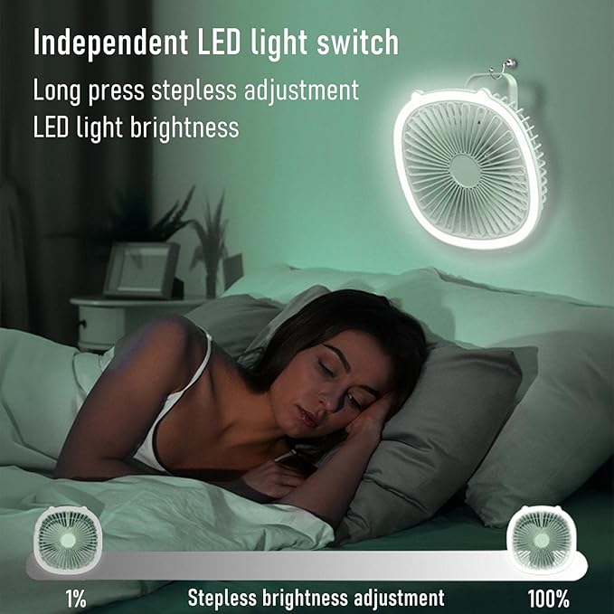 Ventilador LED recargable portatil