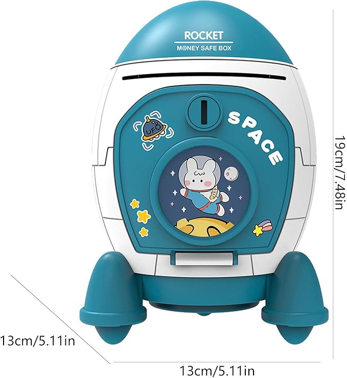 Alcancia Cohete Lunar para niños