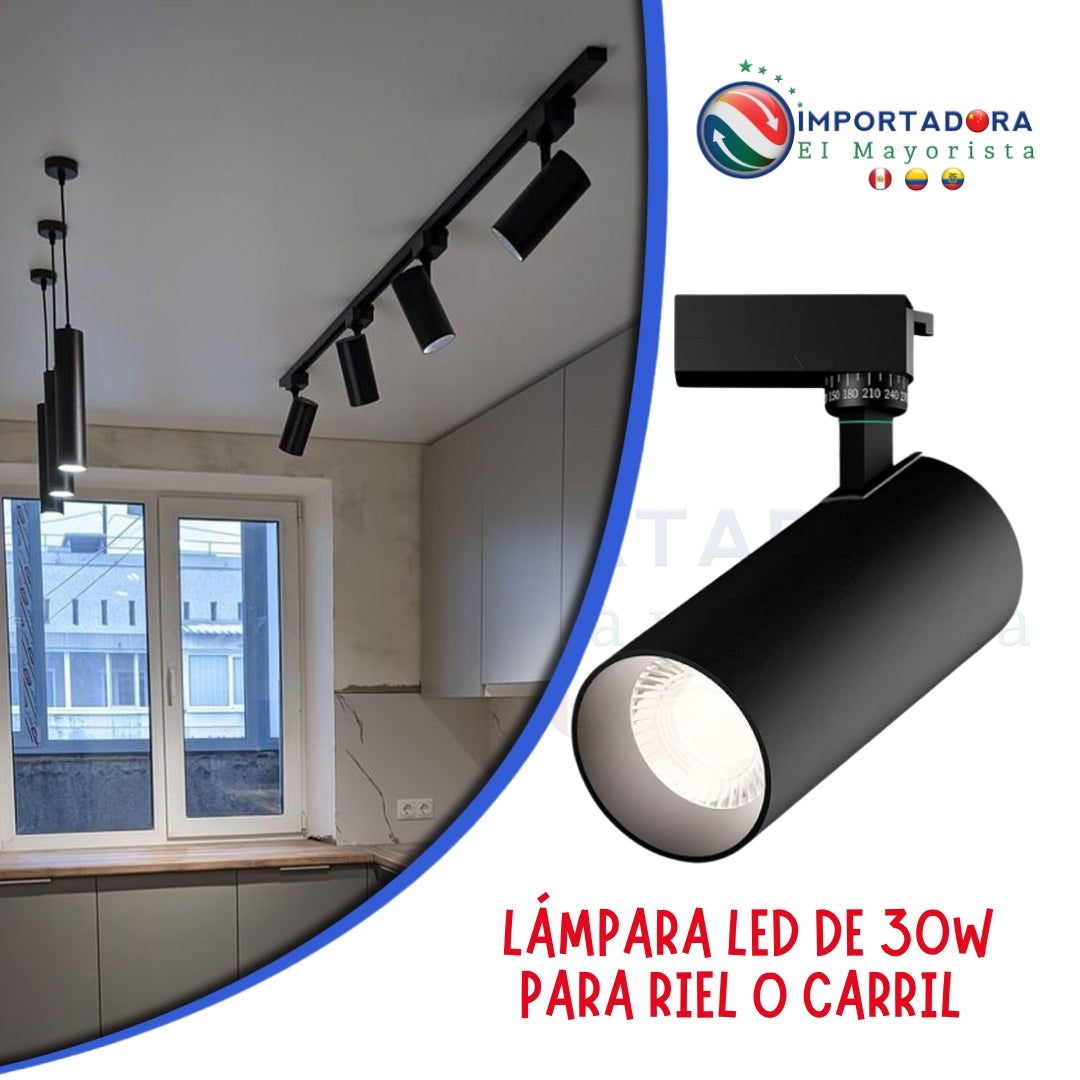 Lampara LED de 30W para riel, carril X 1