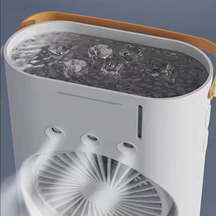 Ventilador doble humidificador con luz