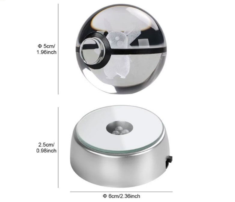 Esfera de Cristal 3D Animados Pokeballs