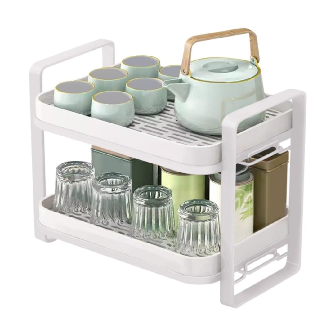 Estante 2 niveles multiusos con bandeja