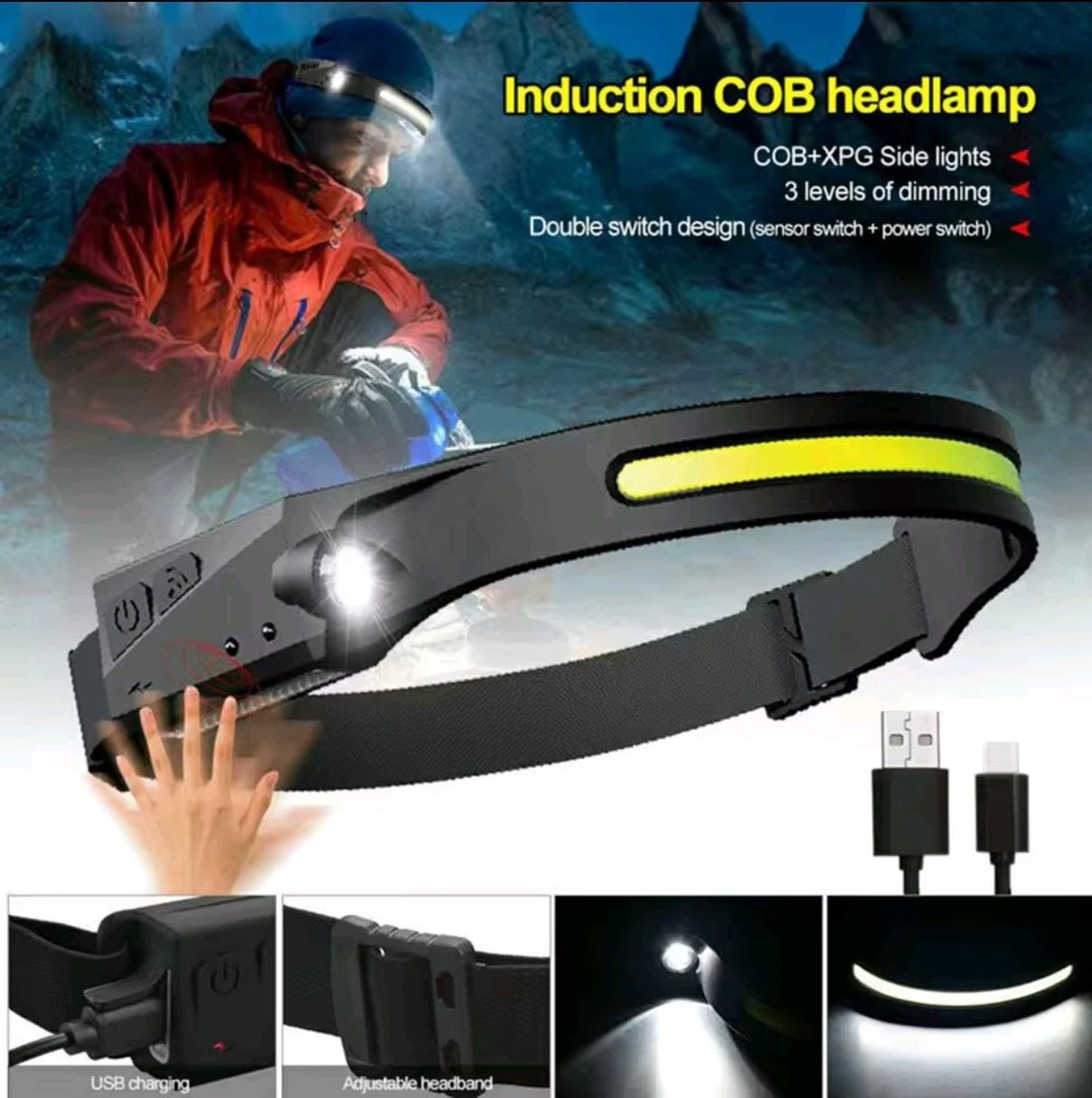 Linterna Frontal Recargable