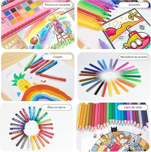 Super mega set de arte 208 piezas