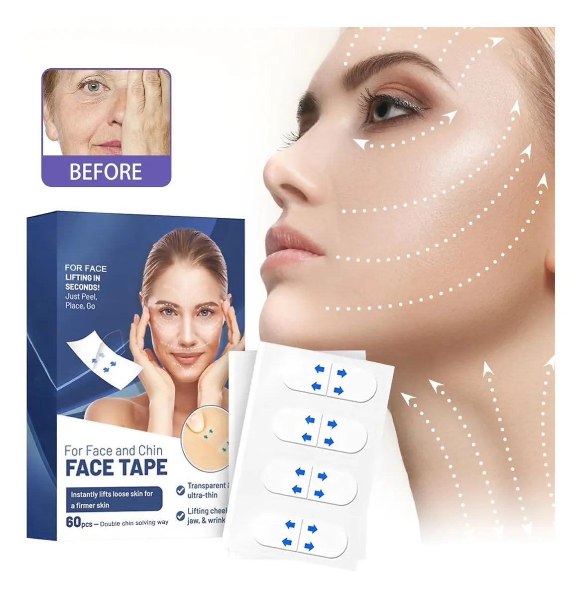 Parches con efectos lifting y estiramiento