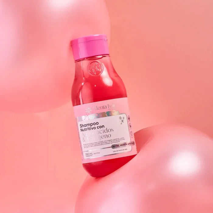 Shampoo Nutritivo Con Aminoácidos Y Colágeno Menta Hair 550m