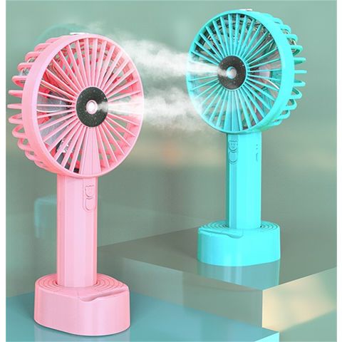 Ventilador portatil de mano con atomizador