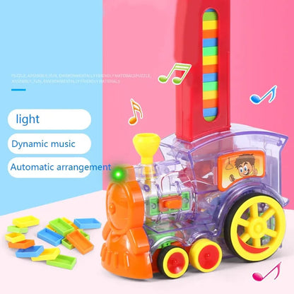 Juguete tren fichas domino juego bloques