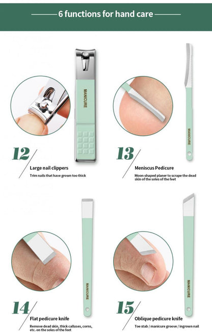 Manicura x 16 cuidado limpieza manicure