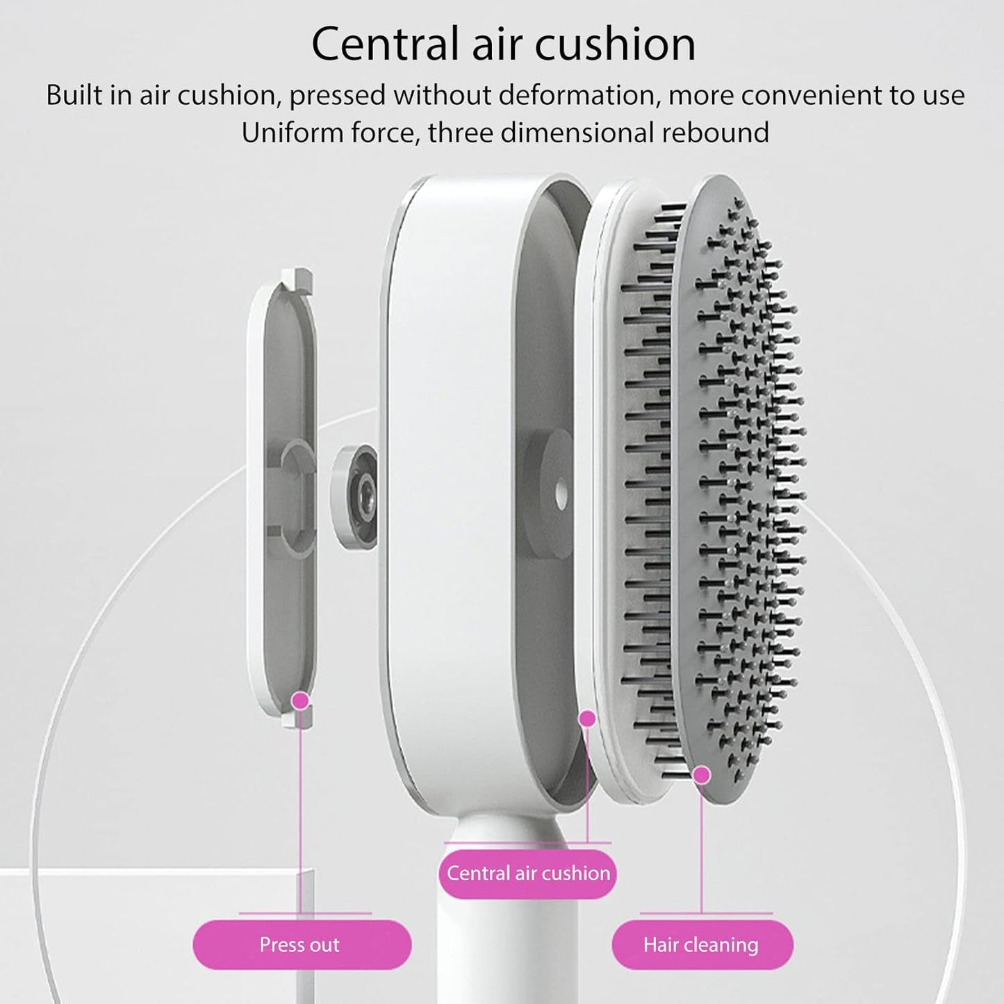 Peine masajeador auto limpiante