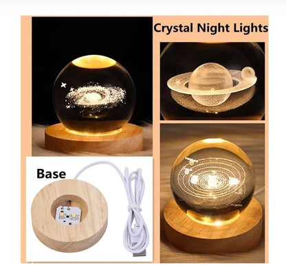 Esfera lampara de cristal 3D con luz led