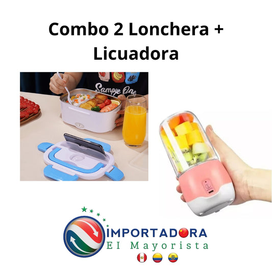 Combo 2 lonchera electrica y licuadora