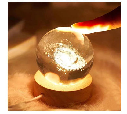 Esfera lampara de cristal 3D con luz led