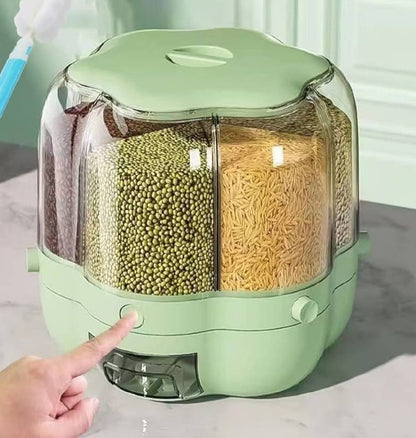 Dispensador giratorio de granos o cereal