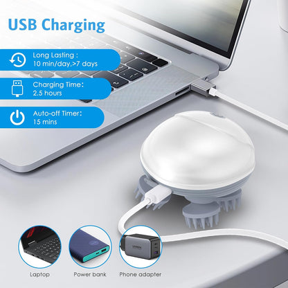 Masajeador electrico de cuero cabelludo