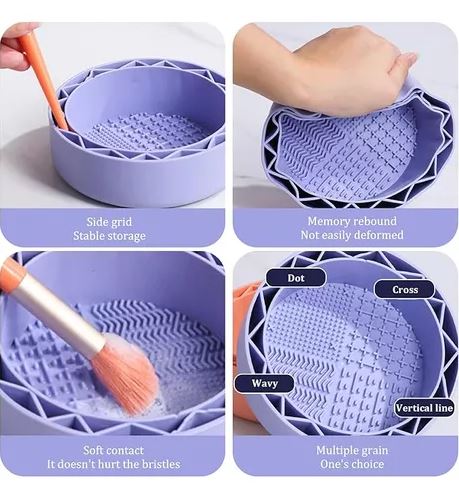 Limpiador de brochas de maquillaje silicona