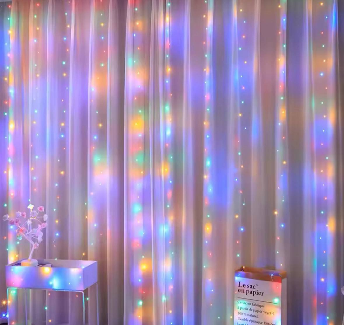 Cortina de luces LED Multicolor