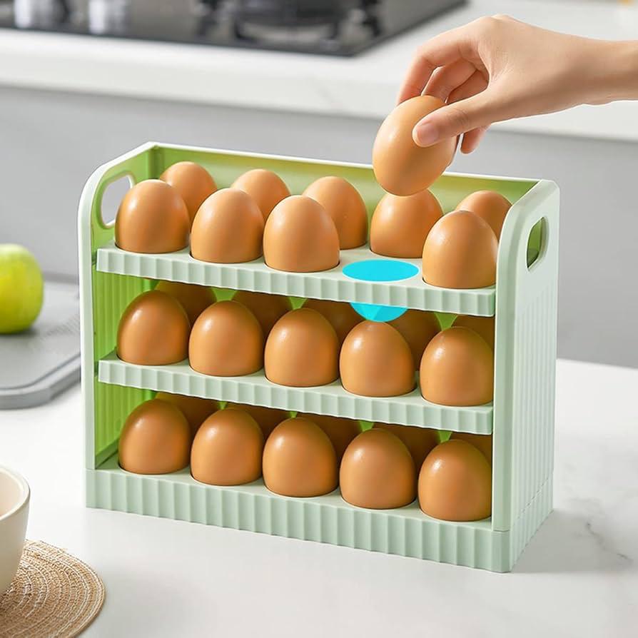 Estante organizador de huevos 3 pisos