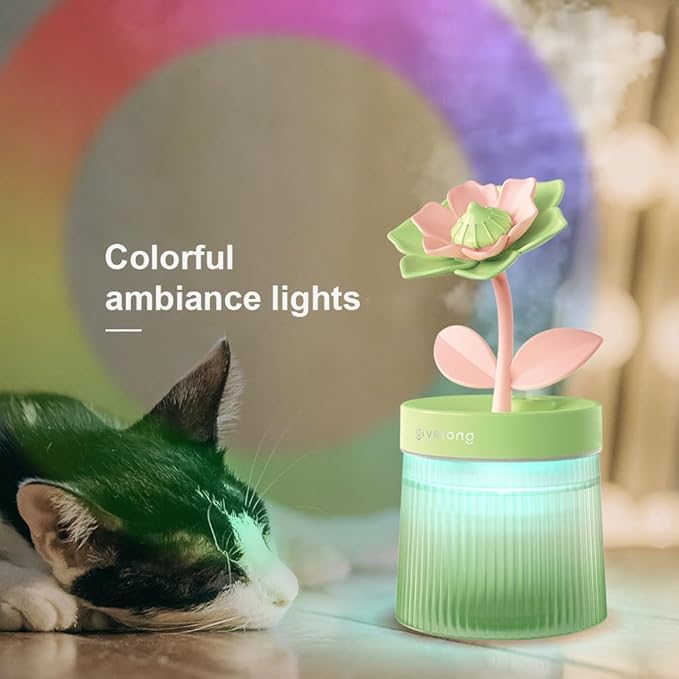 Mini humidificador portatil con luz