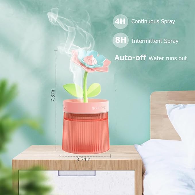 Mini humidificador portatil con luz