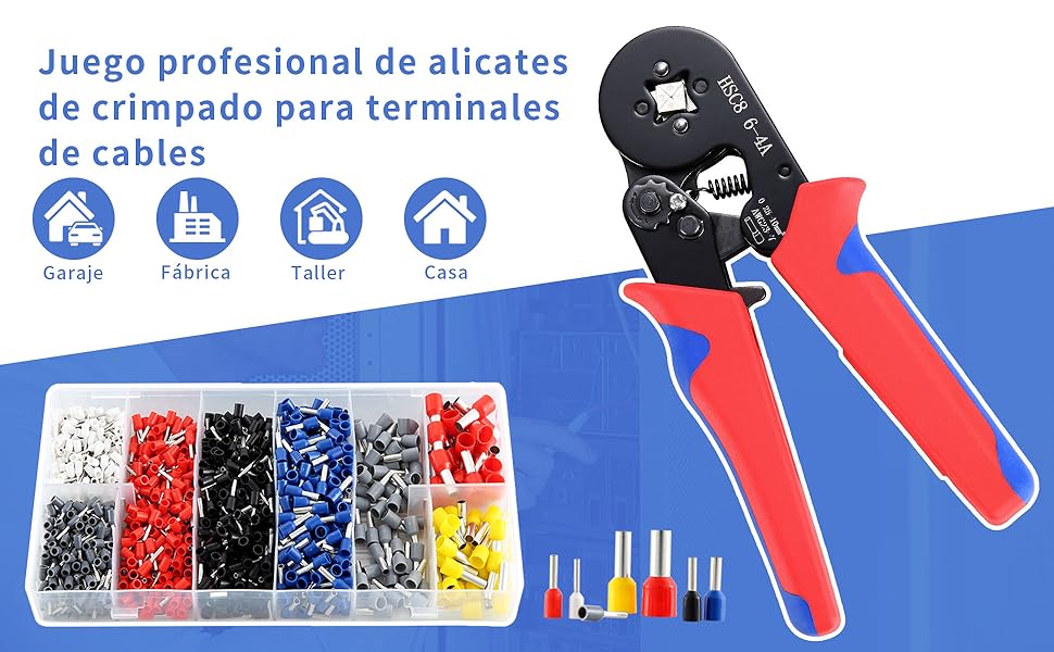 Alicate de prensado electrico terminales