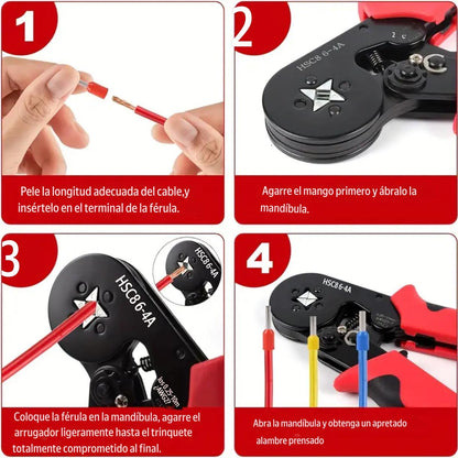 Alicate de prensado electrico terminales