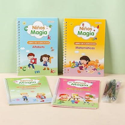 Kit x 4 cuadernos mágicos reutilizable