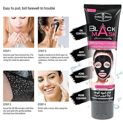 Mascarilla negra para piel hidratada