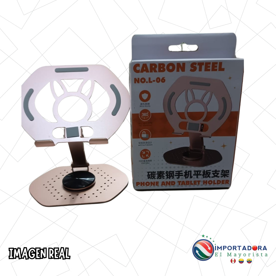 Soporte de acero Telefono y Tablet 360°
