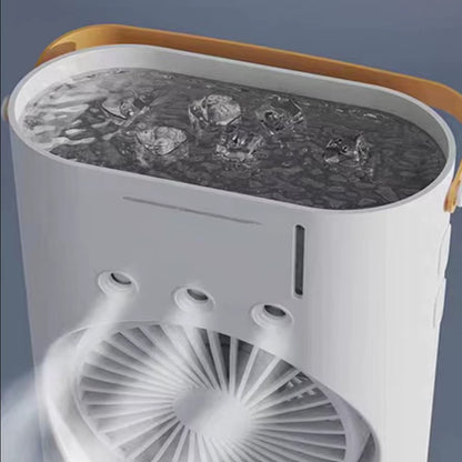 Ventilador doble humidificador con luz