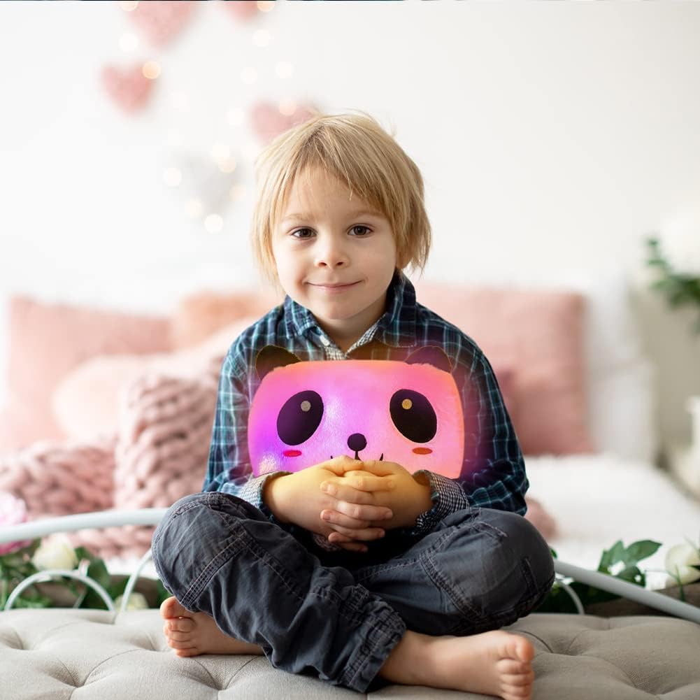 Cojin almohada oso panda luminoso LED