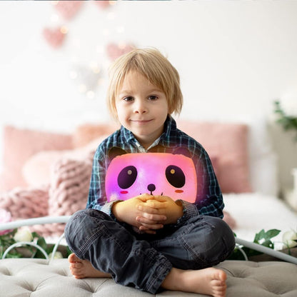 Cojin almohada oso panda luminoso LED