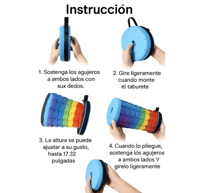 Asiento retractil expansible portatil