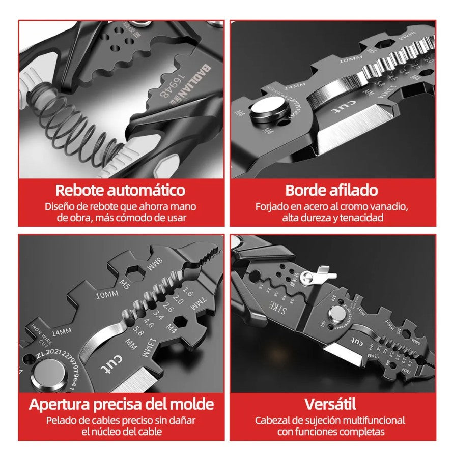 Alicate electricidad 10 en 1 multiusos