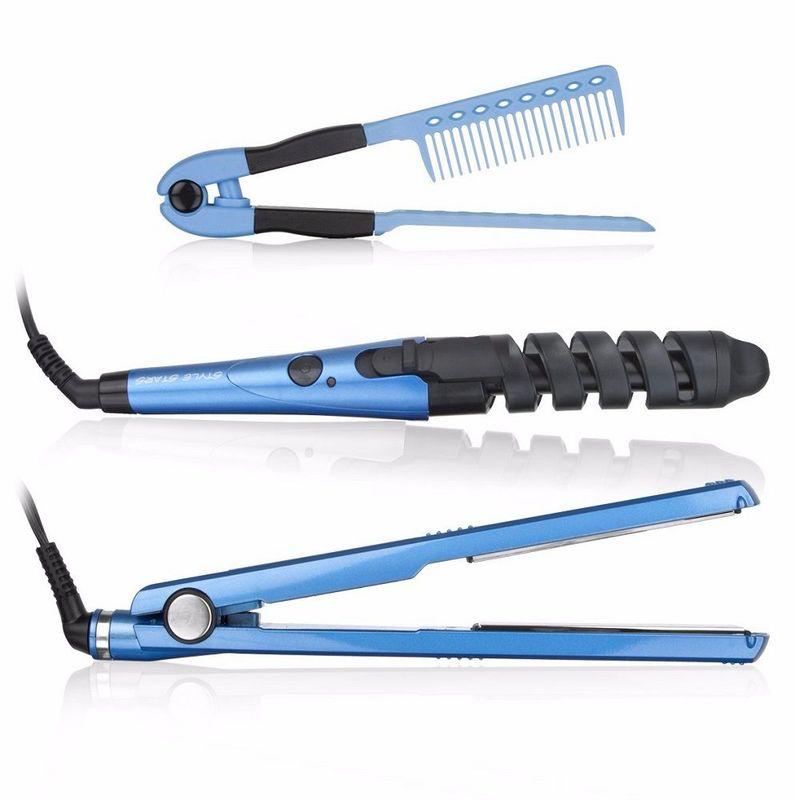 PLANCHA,RIZADOR Y PEINE DE CABELLO