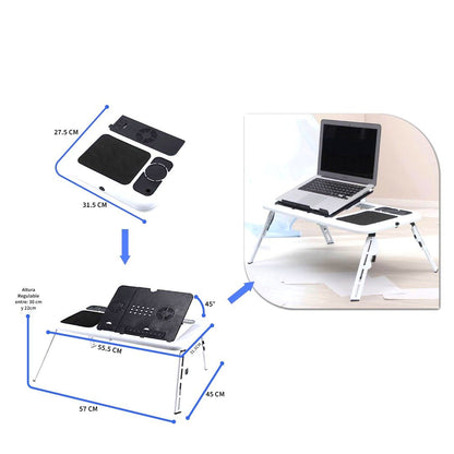 Mesa plegable con cooler y mouse pad