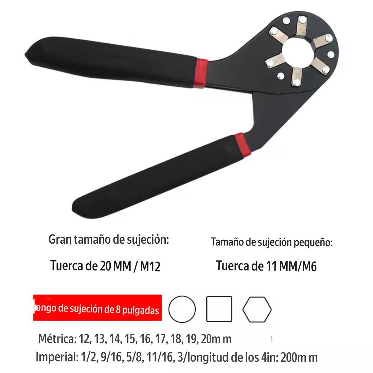 Llaves hexagonal abierta universal 8