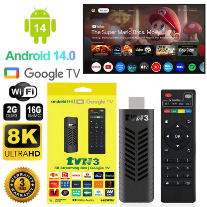 Smart TV Stick Box 8K TVR 3