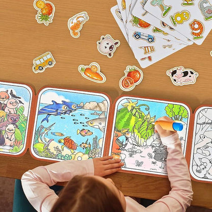 Libro magico Water paiting and stickers