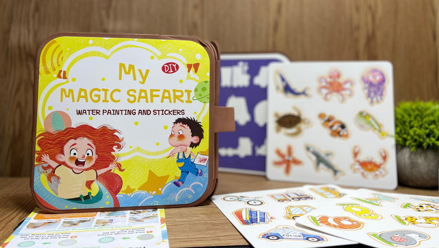 Libro magico Water paiting and stickers