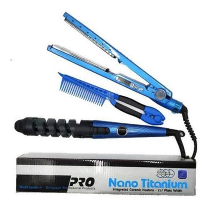 PLANCHA,RIZADOR Y PEINE DE CABELLO