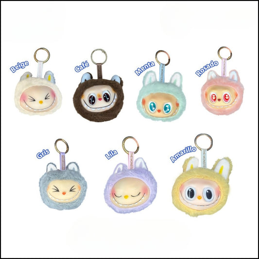 Llavero cabeza de labubu sorpresa