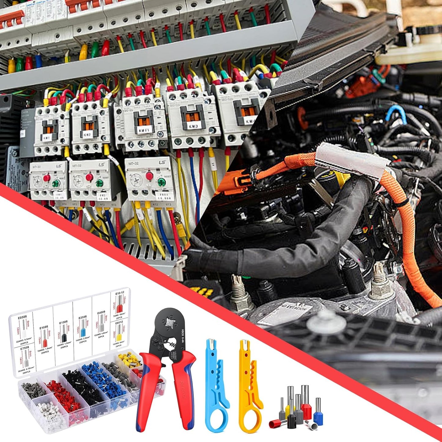 Alicate de prensado electrico terminales