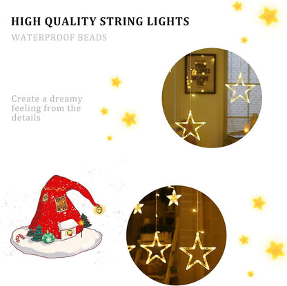 Luces LED en forma de estrella colgante