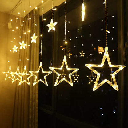 Luces LED en forma de estrella colgante