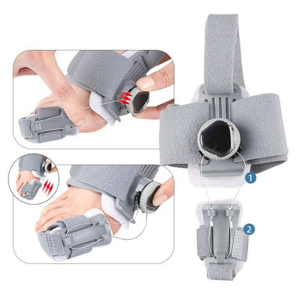 Corrector de juanete con boton ajustable