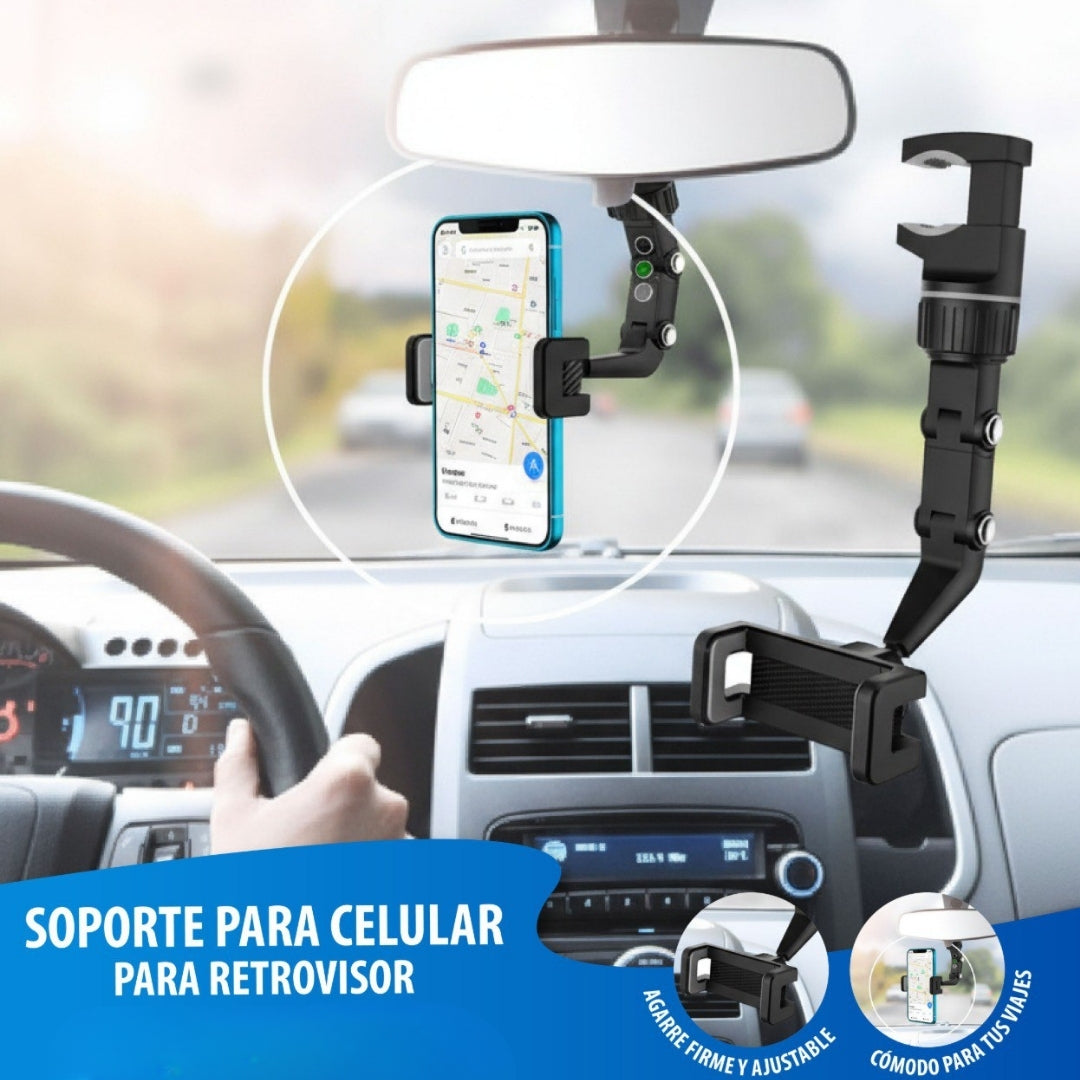 Soporte de Celular Rotatorio para Retrovisor